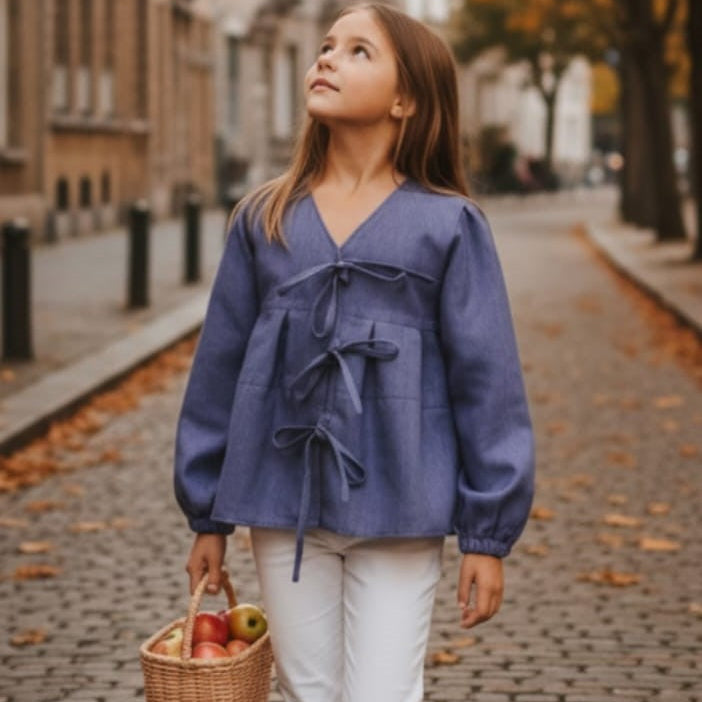 Blue Bow Shirt
