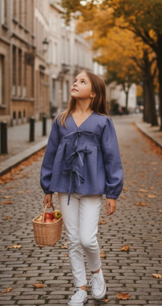 Blue Bow Shirt